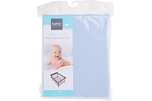 Kushies Pack N Play Playard Sheet, Soft 100% breathable cotton flannel, Made in Canada, Blue