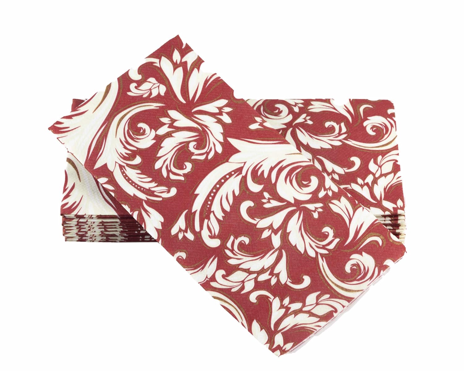 Simulinen Hand Towels Decorative Burgundy Cascade Floral Durable, Cloth Like