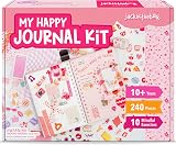 jackinthebox DIY Journal Kit for Girls 8-12 242 pcs Scrapbook Gift