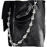 Skull Wallet Chain Pants Jeans Chains Bike Trouser Pocket Keychains for Men Women Punk Hip-Hop Goth Clothing Accessories