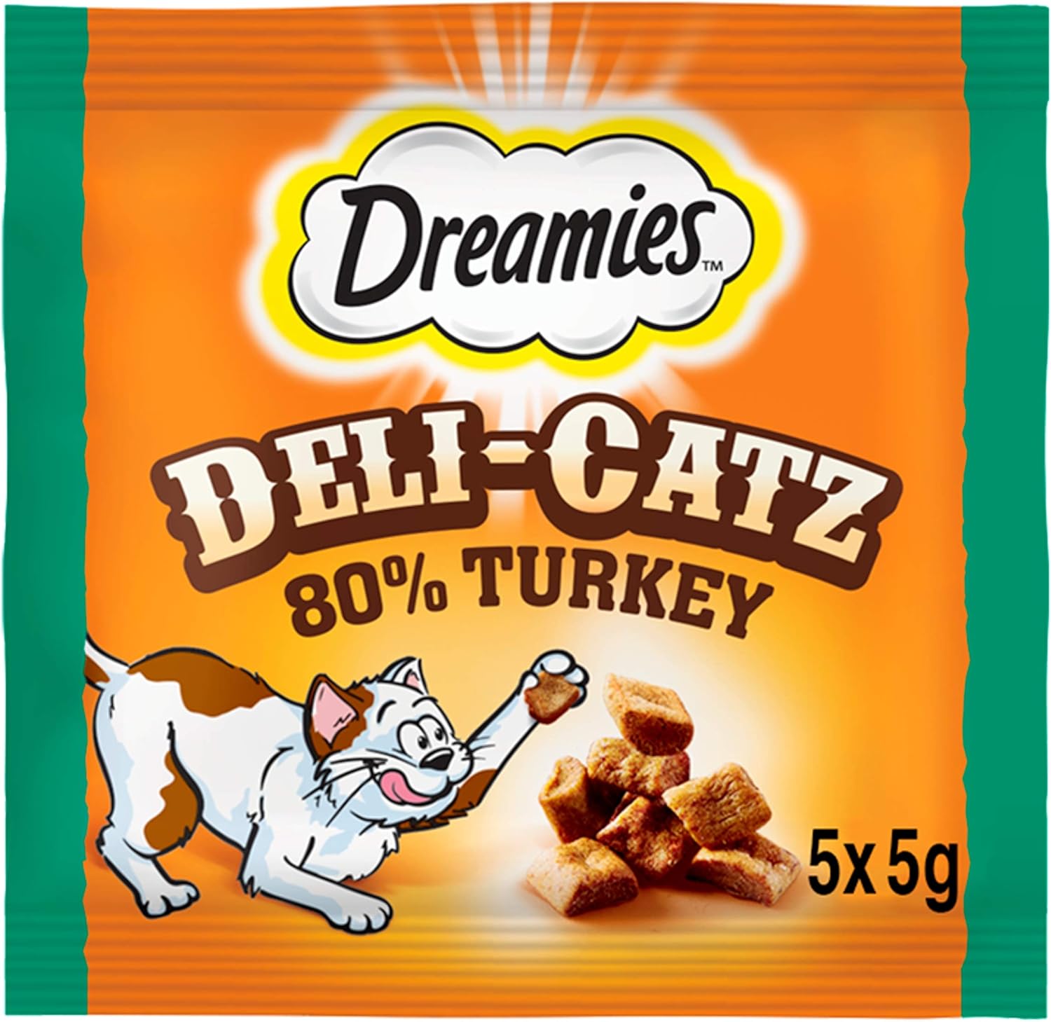 Dreamies DeliCatz, Delicious Cat Treats with 80 Percent Tasty Turkey