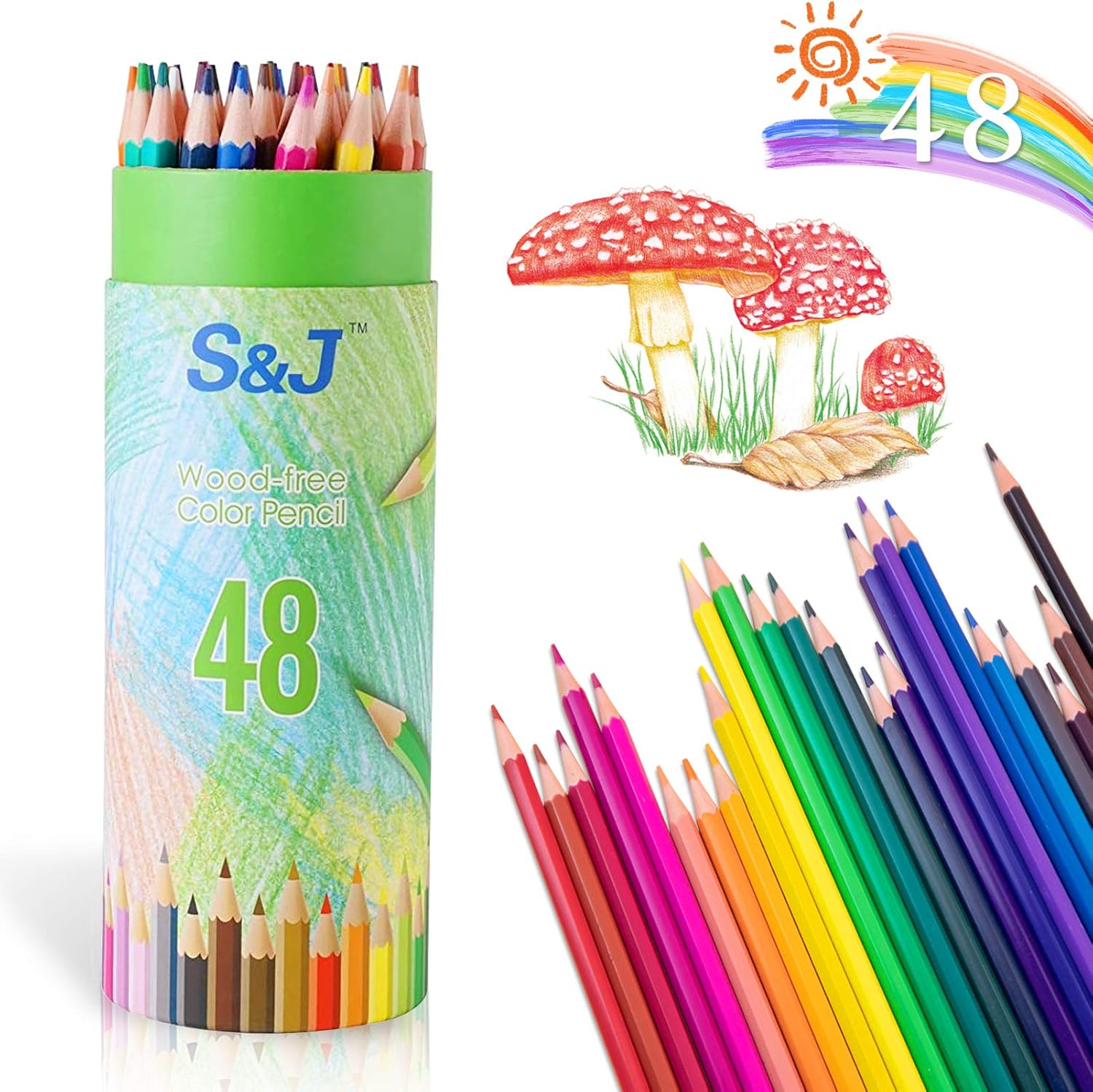 48 PCS Farbstifte,Buntstifte Kinder,Buntstiften Set,Farbstifte Kinder