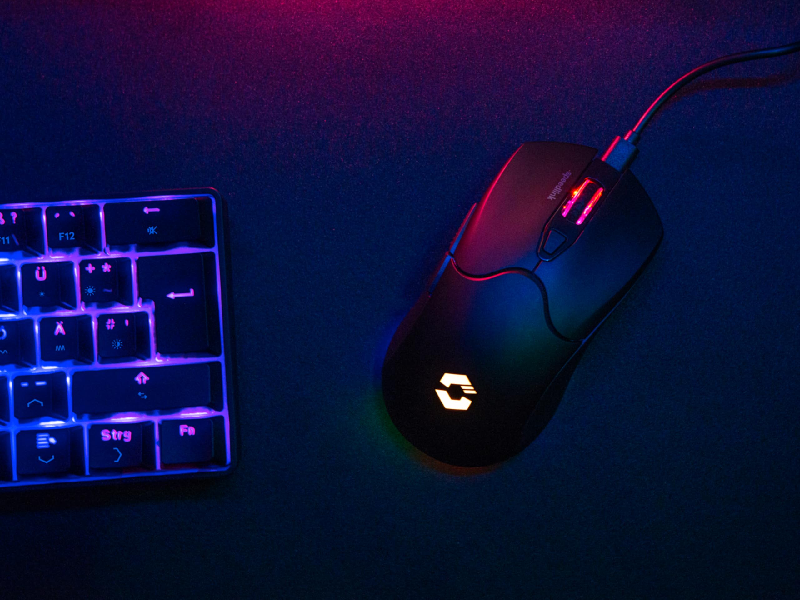 Speedlink Velox - Wireless RGB Gaming Maus kabellos mit Akku wiederaufladbar USB-C, 4800dpi, programmierbar, leicht, PixArt PAW3212, 2.4G USB-A Nano Empfänger, farbige LED Beleuchtung, schwarz 7
