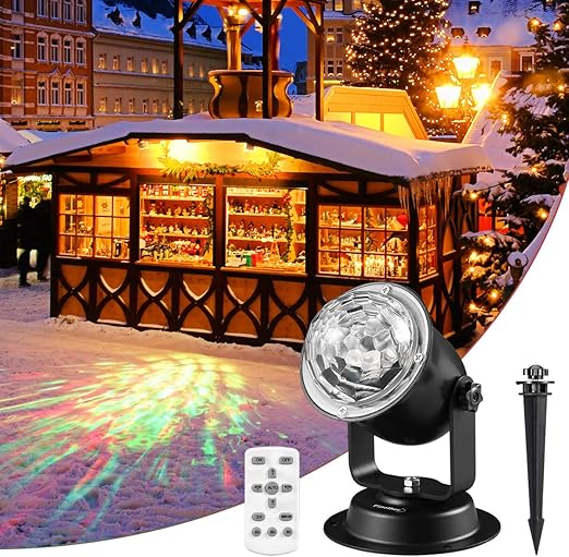 Mini Proiettore Laser Effetto Luci Natalizie.Proiettore Luci Natale Finether Lampada Da Proiezione Led Luci Per Proiettori Natalizo Effetto Onda De Acqua Con 15 Diapositive Telecomando Impermeabile Ip65 Per Natale Festa Esterno E Interno Amazon It Illuminazione