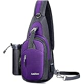 AmHoo Sling Backpack Chest Shoudler Crossbody Bag Water Resistant Hiking Daypack