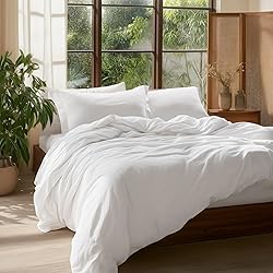 Bedsure 100% Washed Cotton Duvet Cover Oversized