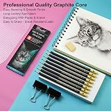 Drawlish 8-12B 6H Sketching Pencils Set of 8-12B to 6H for Artists view 2