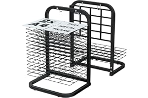 INNOVART 15 Shelves Art Drying Rack for Classroom, Art Studio and Home, Metal Desktop Artwork Storage, Black Painting Drying Rack, Artwork Display Organizer Racks for Classroom Club Painting Crafts