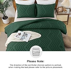 Andency Dark Emerald Green Queen Comforter