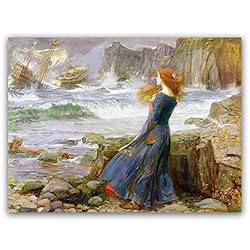 John William Waterhouse Art Prints - Miranda the