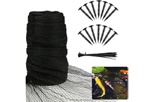 STSTECH Pond Netting Shield for Leaves,Protects Koi Fish from Birds Cats Predators,Durable Mesh Protective Cover for Pool Farm Orchard Veggie Garden (15.1x20ft)