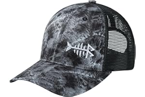 BASSDASH Kids Youth Fishing Sun Hat Mesh Back Adjustable Baseball Trucker Cap for Boys Girls Toddler