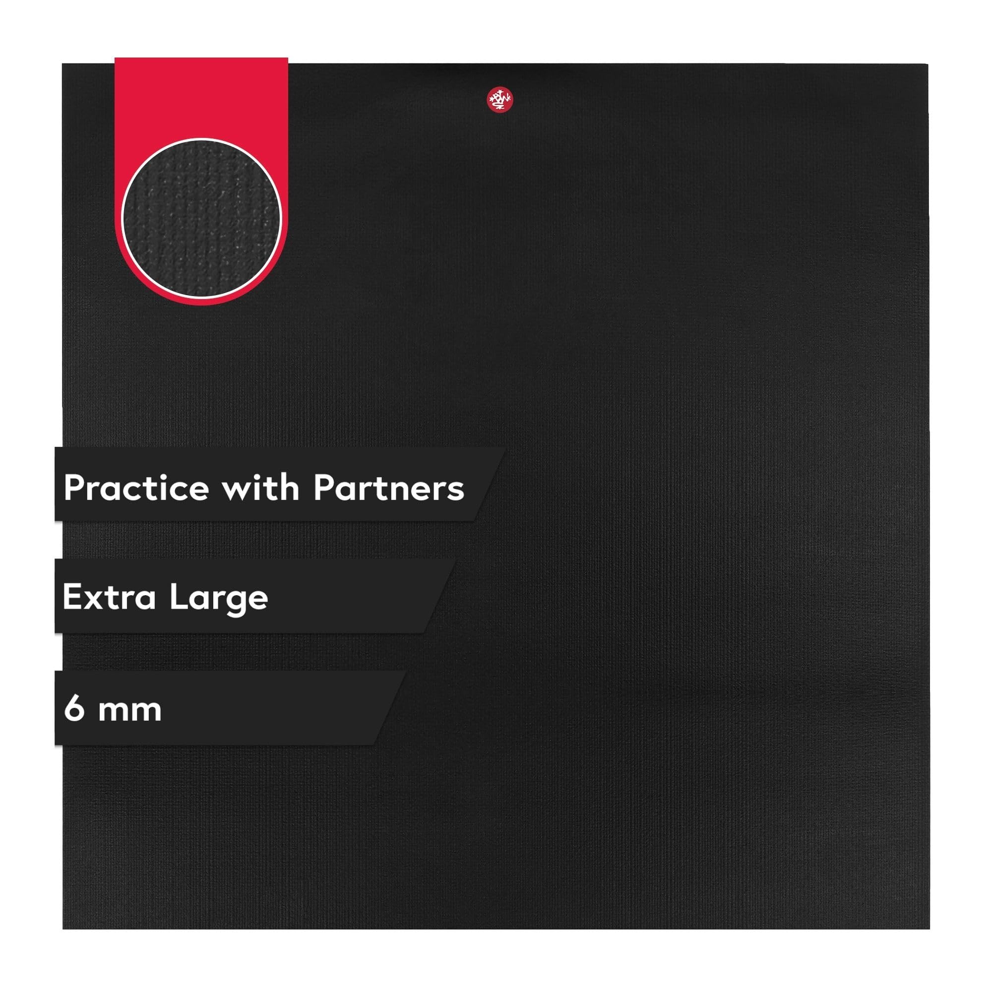 Photo 1 of Manduka PRO Squared Yoga And Pilates Mat - Extra Large Premium 6mm Thick Mat, Eco Friendly, Oeko-Tex Certified and Free Of ALL Chemicals, Ultra Dense Cushioning For Support And Stability In Yoga, Pilates, Gym And Any General Fitness - 78 inches, Black, 78