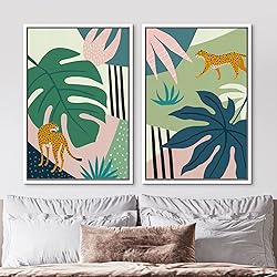 MUDECOR Framed Canvas Print Wall Art Jungle