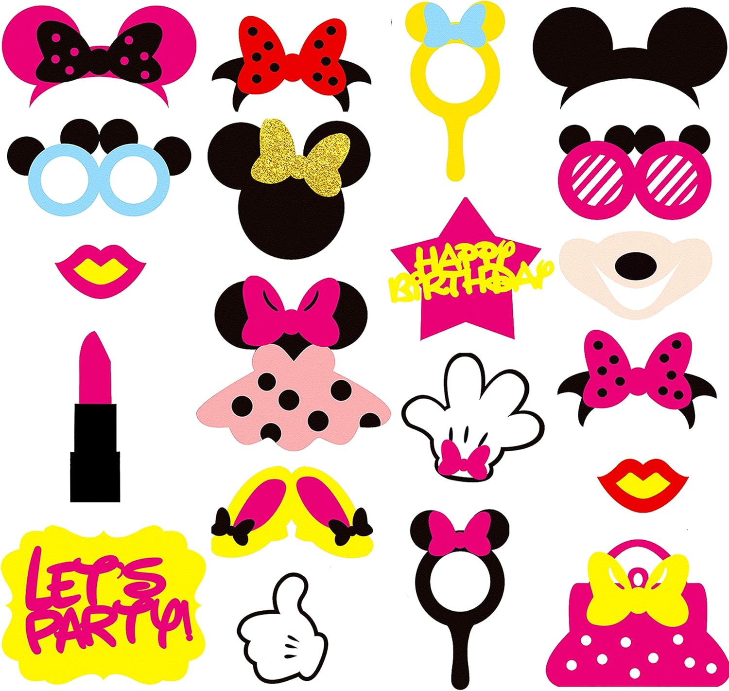 Amazon Com Mallmall6 Minnie Photo Booth Props Party Table