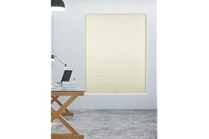 Arlo Blinds Single Cell Room Darkening Cordless Cellular Shades, Color: Ivory, Size: 27.5" W x 72" H