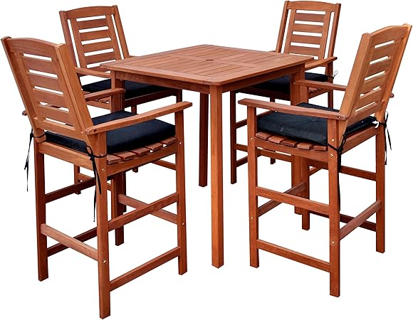 Amazon Com Corliving Pex 263 Z Miramar Patio Bistro Set Cinnamon
