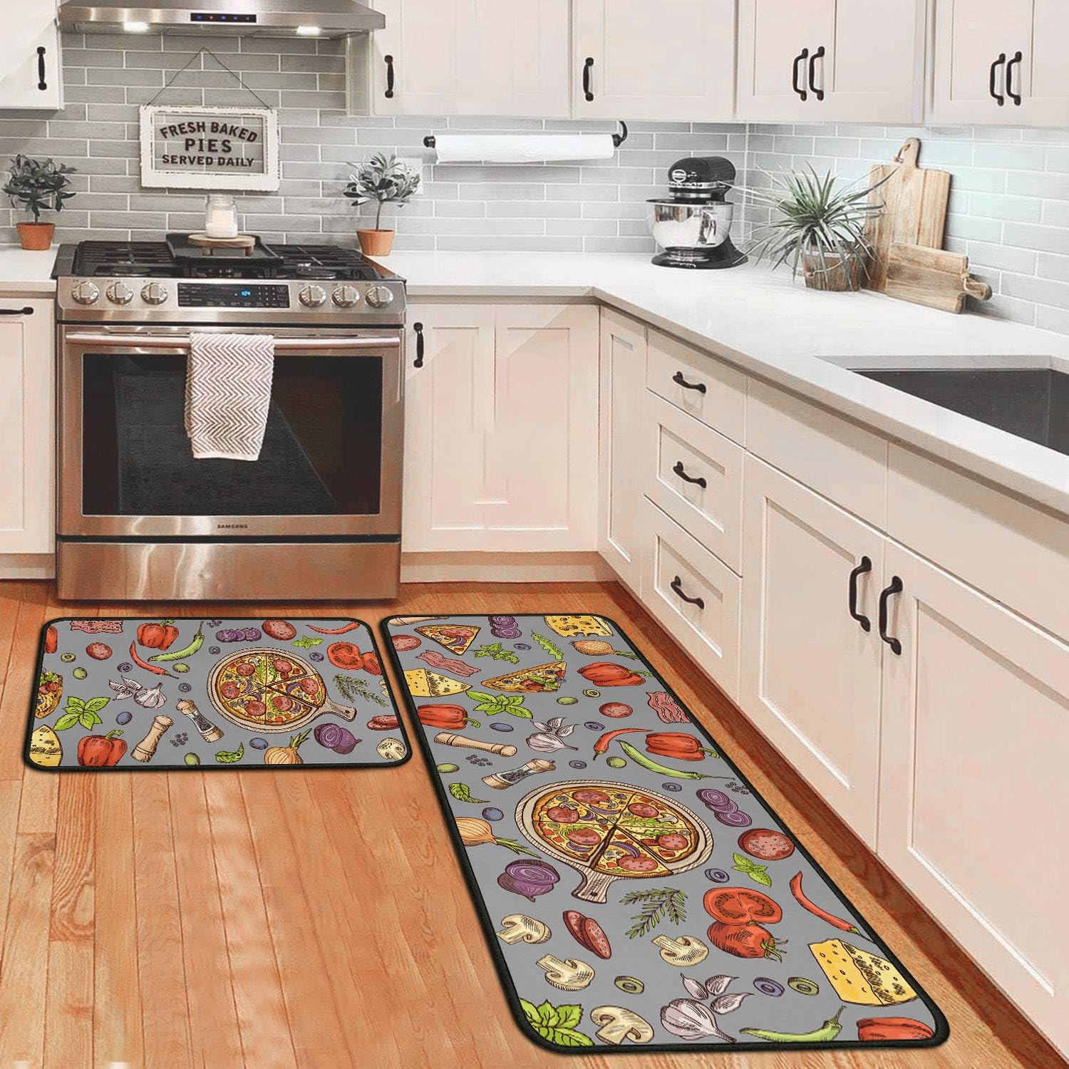 OUXIOAZ Farmhouse Kitchen Rugs and Mats Non Skid