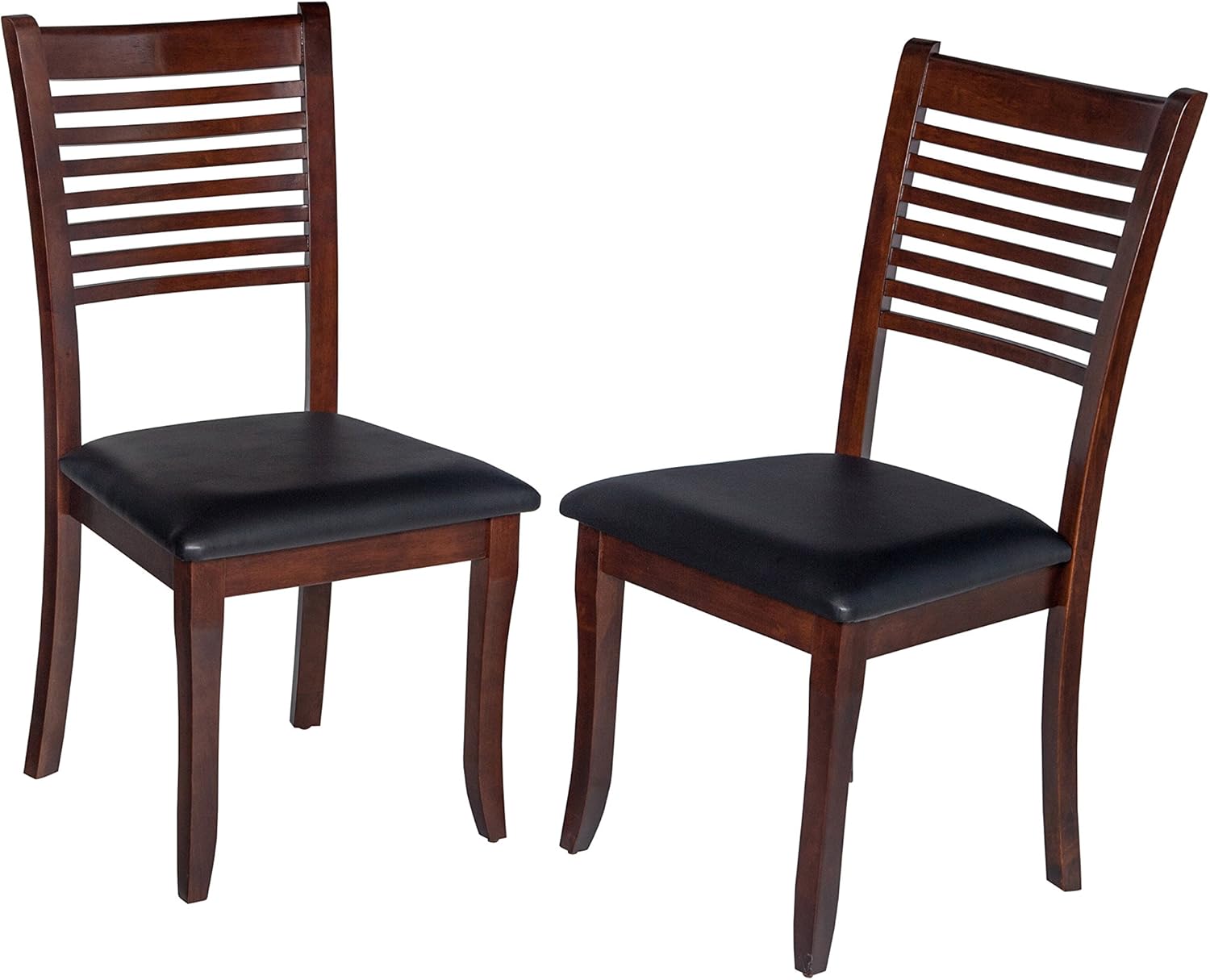 TTP Furnish Solid Wood Modern Dining Kitchen Chair, Set of