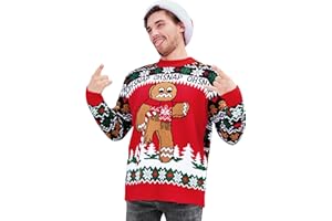 Arvilhill Men's Christmas Sweaters Holiday Funny Ugly Knitted Pullovers (S-3XL)