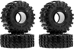 MEUS RACING 1.0 Tires - MS6 Super Bouncer Crawler Tires for TRX4M SCX24 FCX24 AX24 1/24 1/18 RC Crawler, 0.94/2.52/R1.0, #M1001