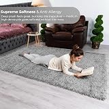 BPIL Silver 160x230cm 5cm Thick Shaggy Rug Modern Living Room Carpet view 4