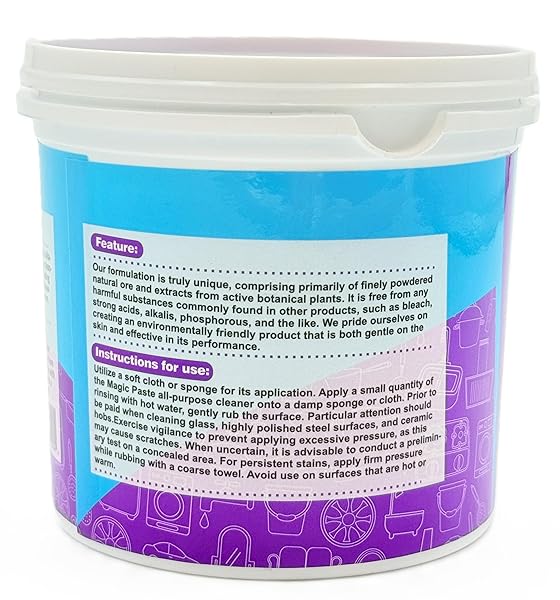 MAGIC PASTE™ ALL-PURPOSE CLEANING PASTE – 16 OZ. – FOR DISHES, KITCHEN SINKS, SHOES, METAL, CERAMIC, GLASS STOVETOPS, CAR WHEELS & MORE