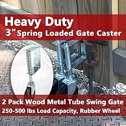 3'' 2Pack Gate Wheels Gate Caster Spring Loaded for