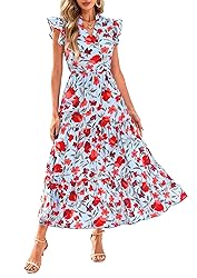 PRETTYGARDEN Women's 2025 Summer Floral Midi Dress