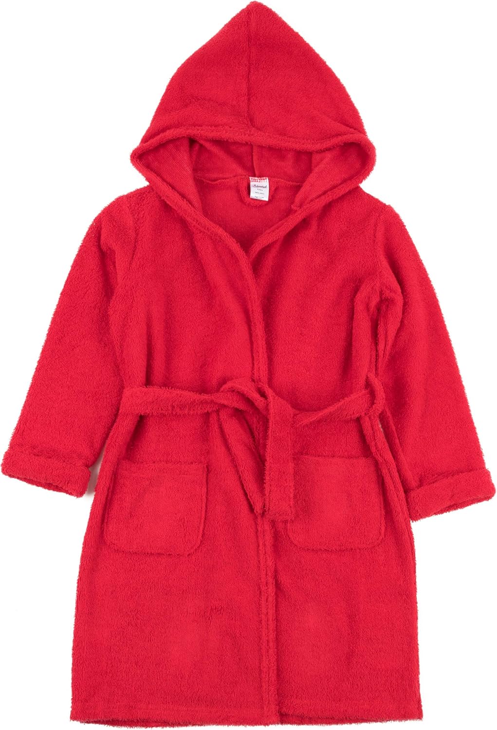 Leveret Kids Bathrobe Boys Girls Terry Cotton Hooded Robe (Size 12 Months-16 Years) Variety of Colors: Clothing