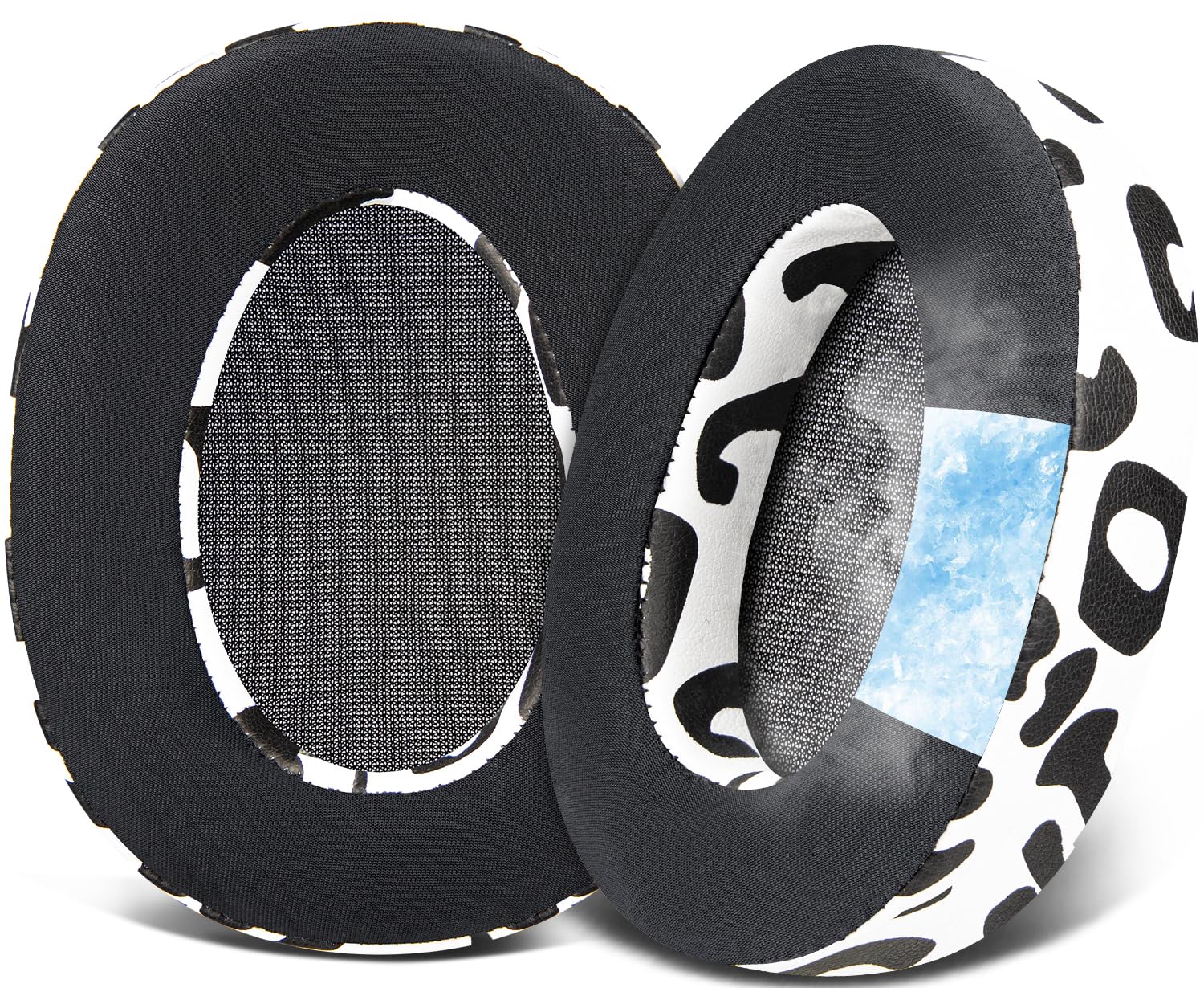 SOULWIT Cooling Gel Ear Pads Cushions Replacement, Earpads for Sony WH-H900N (h.Ear on 2 Wireless) & MDR 100ABN (h.Ear on Wireless) Noise Canceling Over-Ear Headphones - Snow Leopard