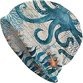 Ocean Octopus Women Men Casual Beanies Adult Sports Elastic Brimless Caps Head Wear Knitted Hats for Traveling Cycling