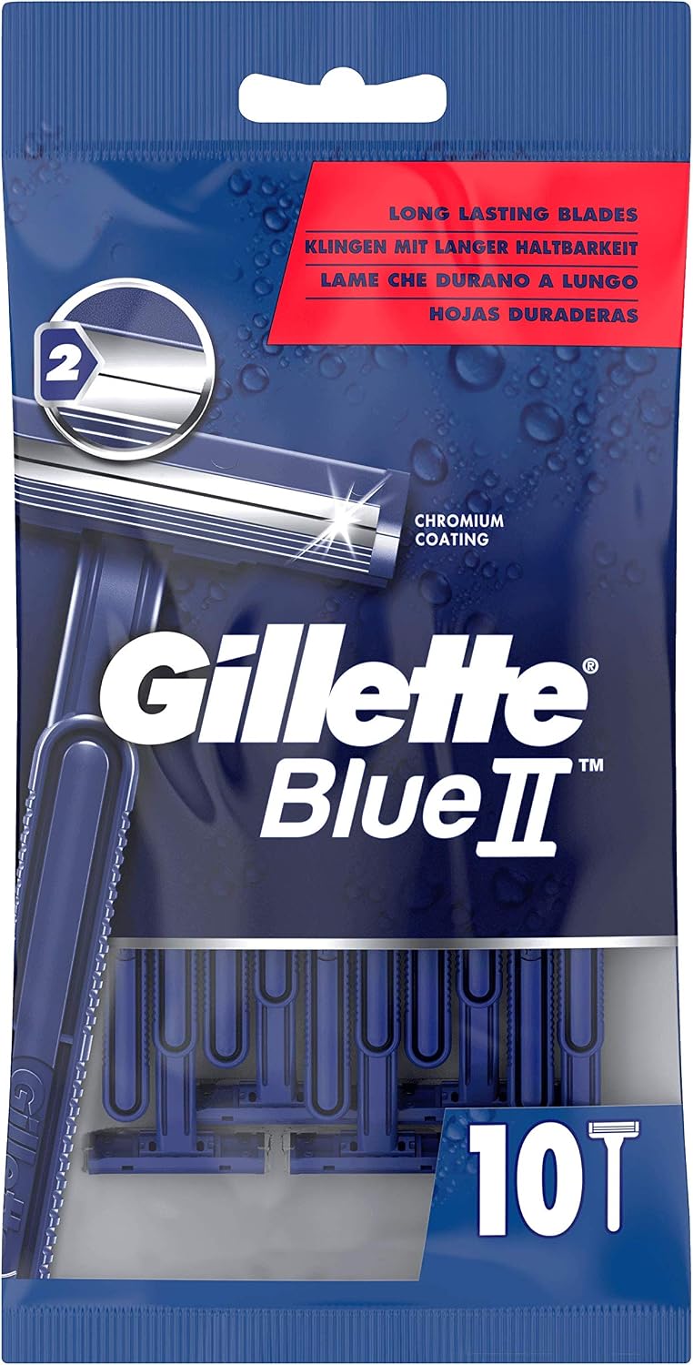 Gillette BlueII Disposable Razors for Men x10, 10 count (Pack of 1) - Image 3