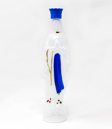 Statuette De La Vierge Marie Flacon Remplie Avec Leau De Lourdes Notre Dame De Lourdes Bouteille De 20cm