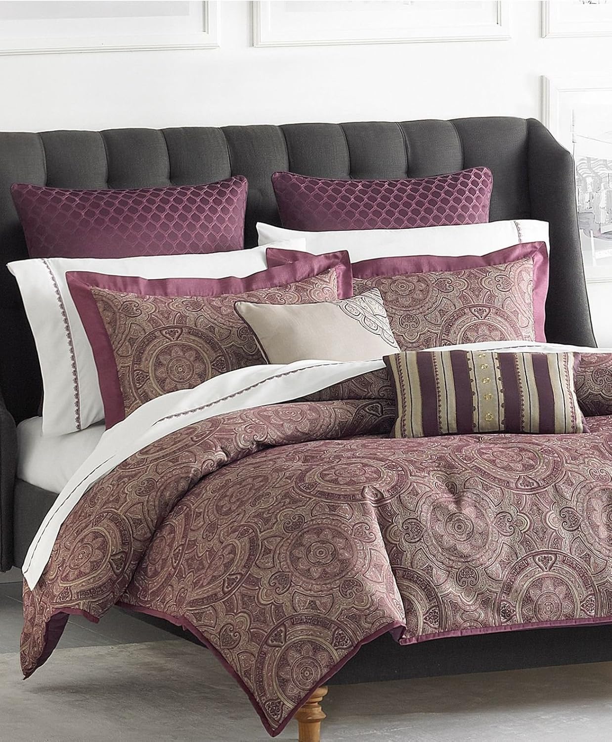 macy s martha stewart bedding on Amazon Com Martha Stewart Beacon 24 Piece Queen Comforter Set Purples Home Kitchen