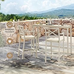 Cozyman Outdoor Bar Height Table and Chairs Set, 3