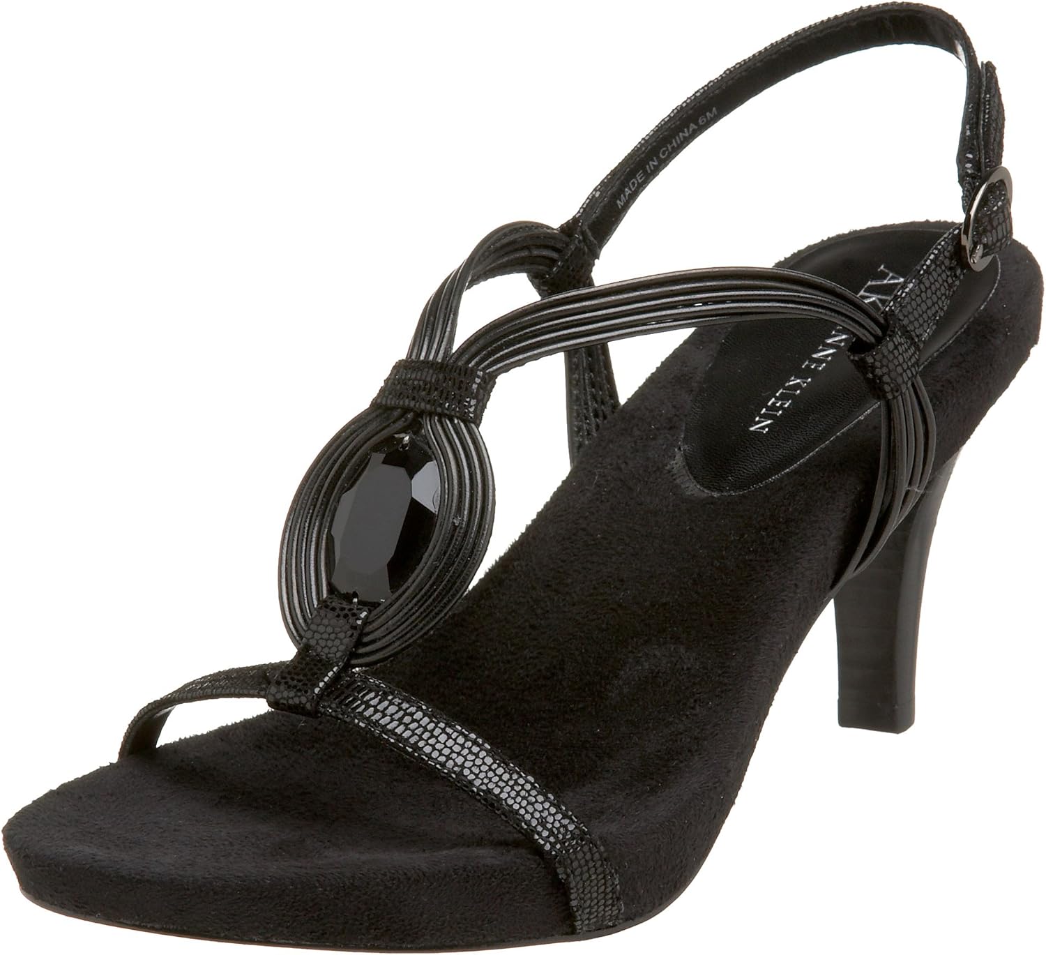 Amazon.com | Anne Klein Ak Women's Jadah Dress Sandal, Black/Black, 10 M US | Sandals