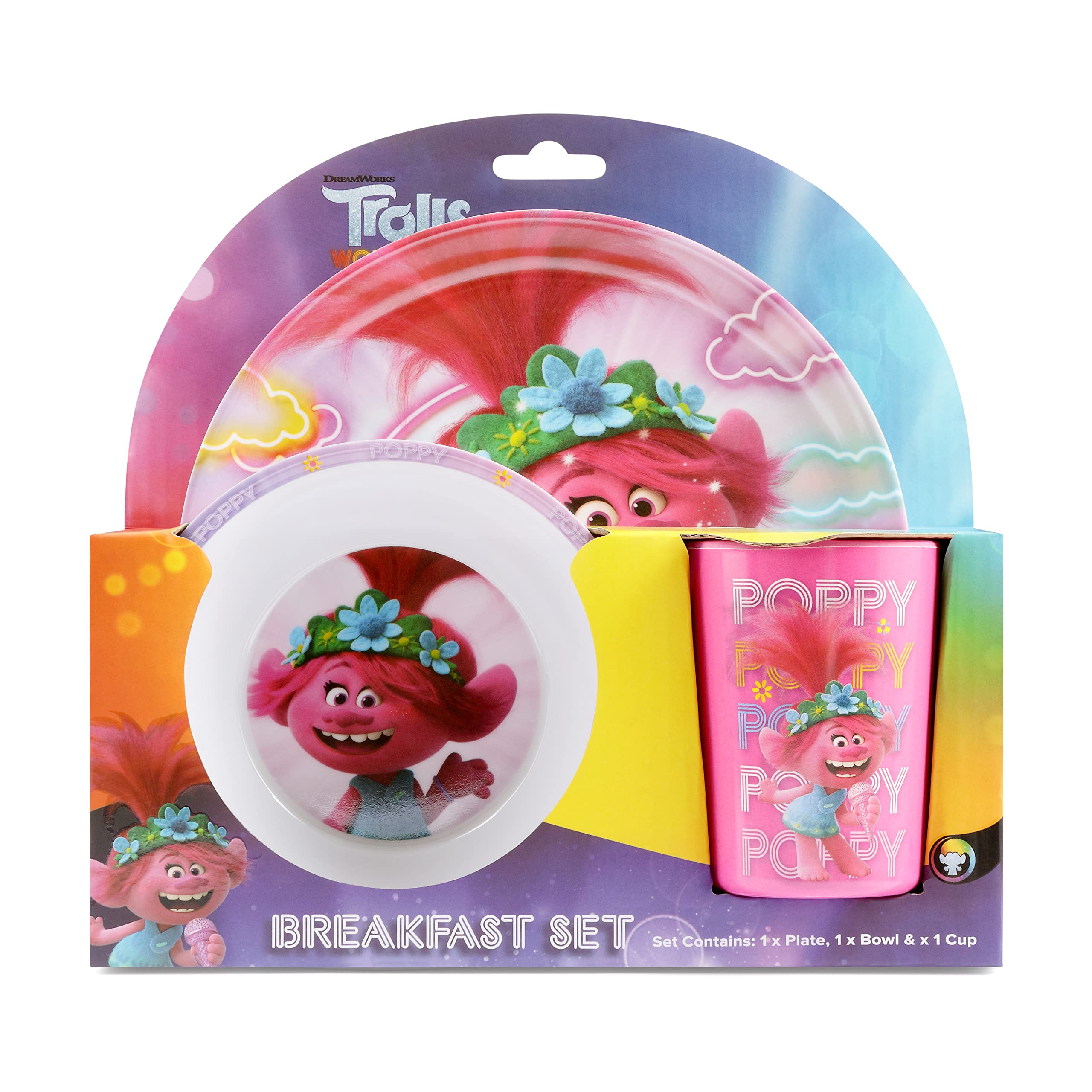 Trolls Plate, Bowl and Mug Dining Set