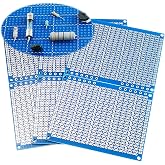 YUNGUI 6PCS Solderable Breadboard,824 Holes 70x90x1.6mm PCB Board for DIY Prototype Soldering and Electronic Project with Arduino Kits, Blue