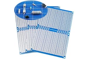 YUNGUI 6PCS Solderable Breadboard,824 Holes 70x90x1.6mm PCB Board for DIY Prototype Soldering and Electronic Project with Arduino Kits, Blue