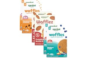 Sprout Organics, Toddler Snack Variety Pack, Single Serve Waffles (30 Count)