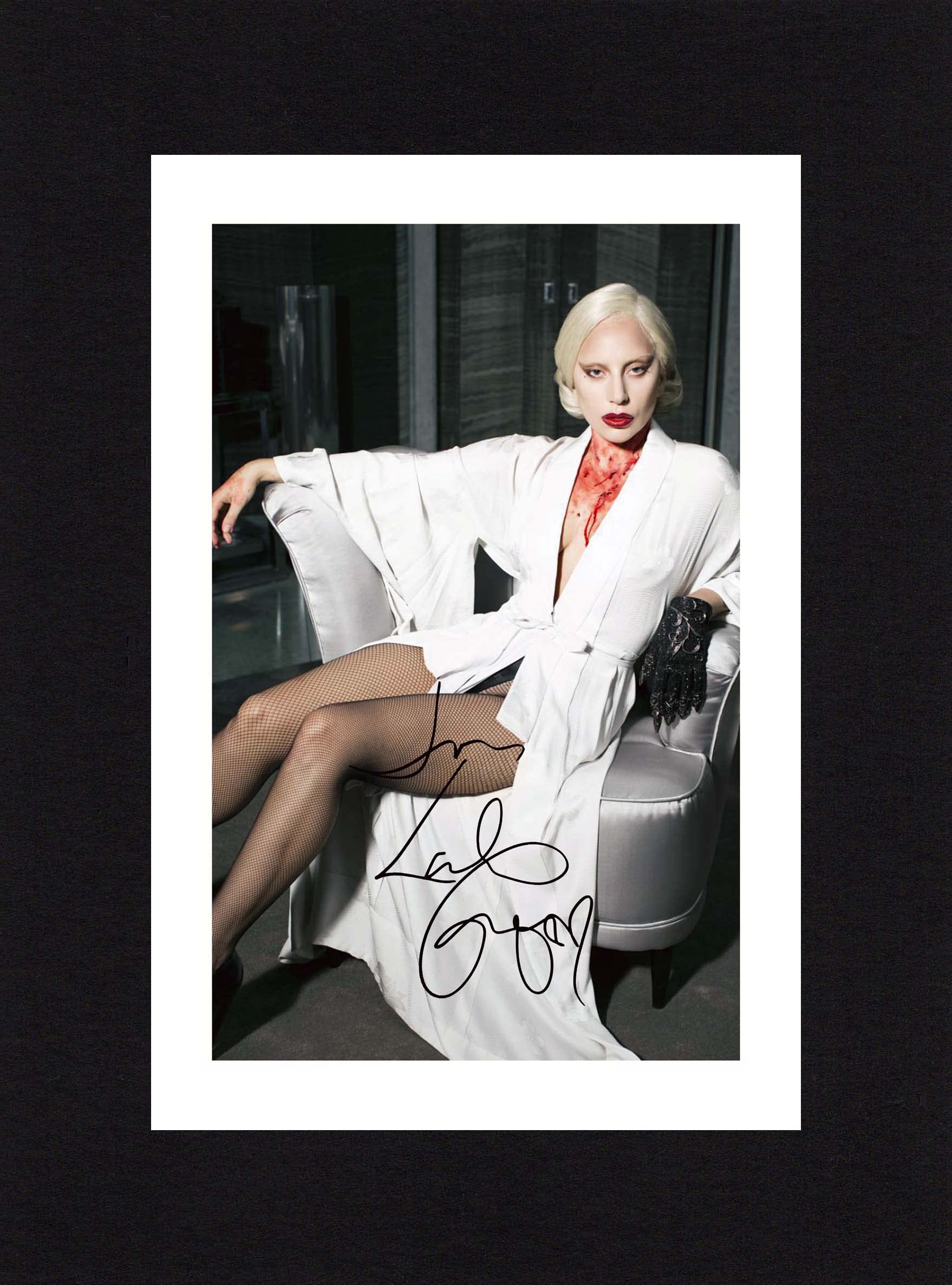 LADY GAGA Signed 8x6 Inch Mounted Photo Print Pre Printed Signature American Horror Story - Autograph Gift, Ready To Be Framed, Full Colour, 8 x 6 Inches - 203.2 x 152.4 mm