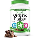 Orgain Organic Vegan Protein Powder, Creamy Chocolate Fudge - 21g Of Plant Based Protein, Low Net Carbs, Non Dairy, Gluten Fr