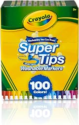 CRAYOLA Super Tips Washable Markers 100 Count Kids Art Set