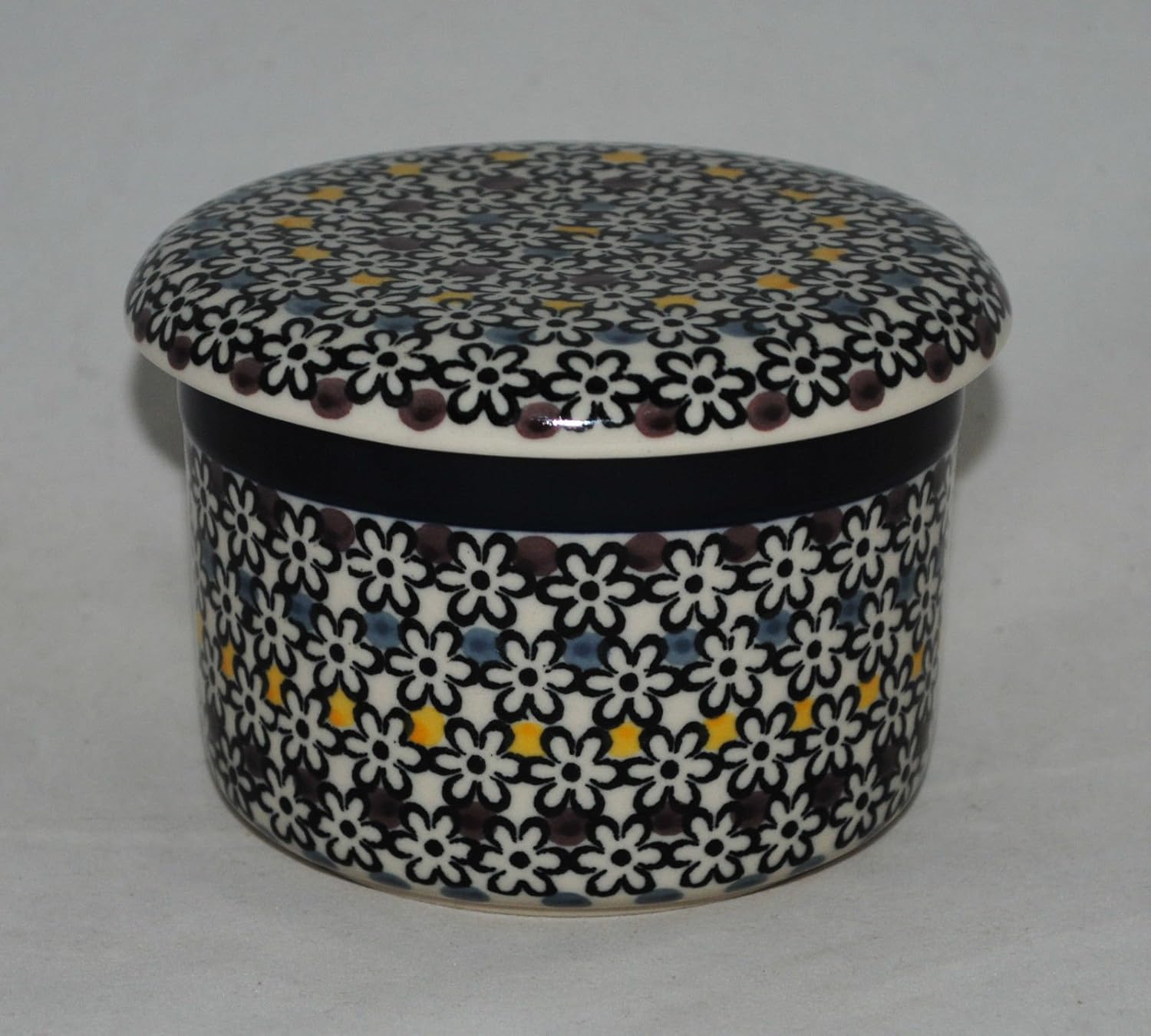 HandDecorated Polish Pottery Butter Dish (270 AZ245) Butter without