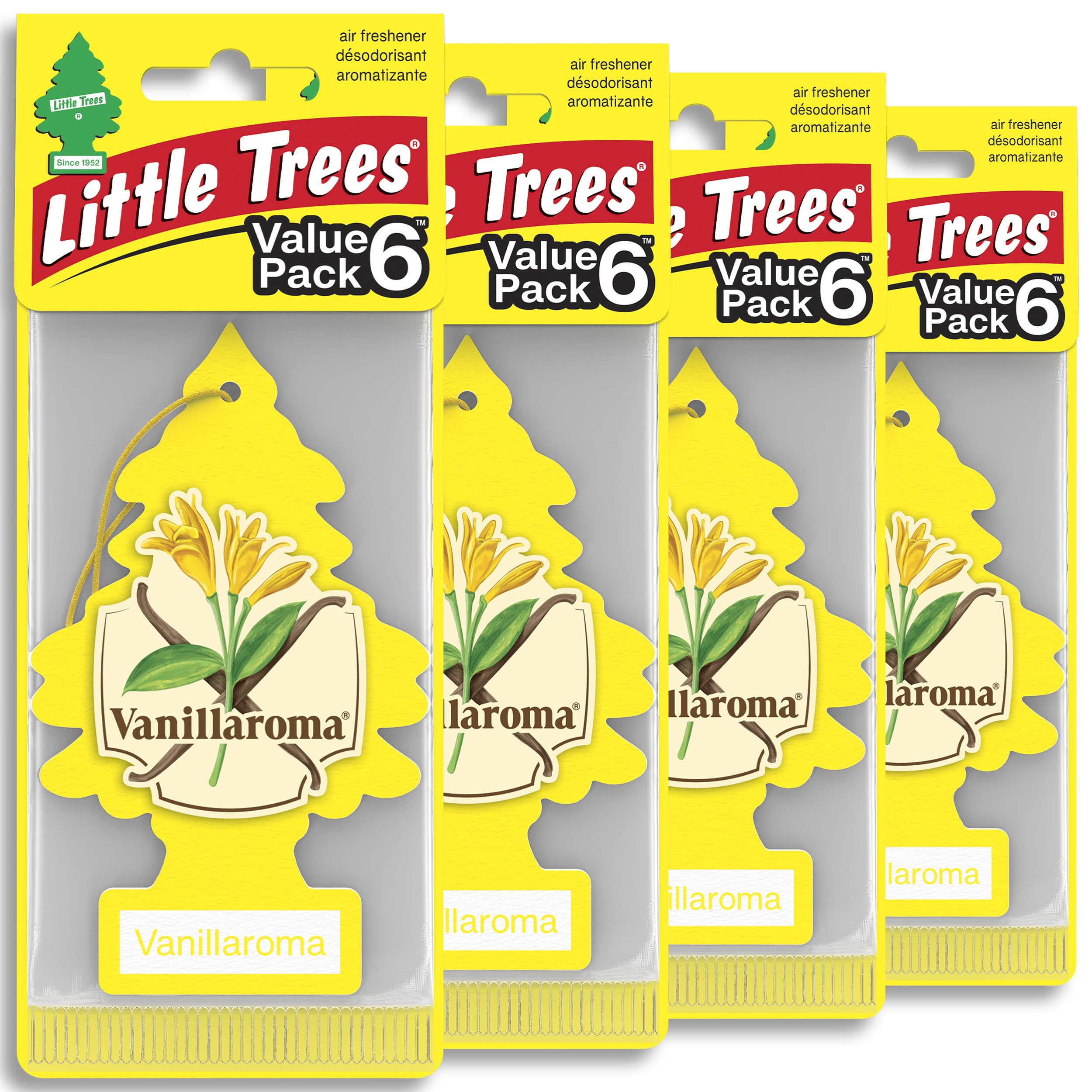 LITTLE TREES Car Air Freshener | Hanging Tree Provides Long Lasting Scent for Auto and Home | 24 Air Fresheners |Vanillaroma