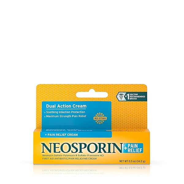 NEOSPORIN + PAIN RELIEF DUAL ACTION CREAM, .5 OZ