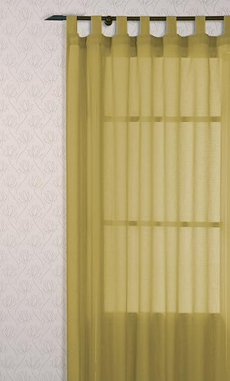 Atenas Lounge Pair Of Net Curtains With Loops 140 X 265 Cm 140x265