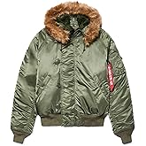 Alpha Industries Men's N-2B Short Waist Parka (XL, Black)