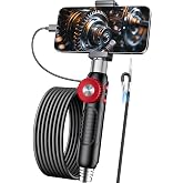 Vafafinder Articulating Borescope 360&deg;Rotation, for Home &amp; Auto Inspection | 1080P HD 5FT Cable,Borescope for iPhone IP67 Waterproof Plumbing HVAC Inspection 6.2 mm industrial endoscope